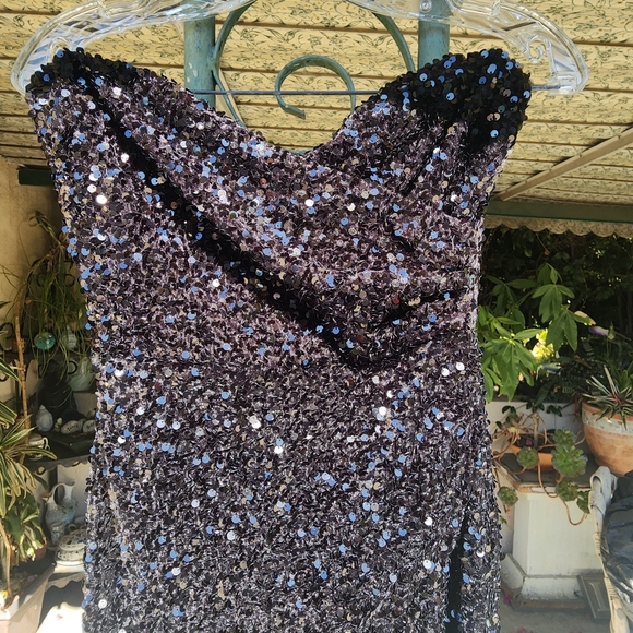 Sexy Sequin Maxi Black Dress!! - Picture 5 of 7